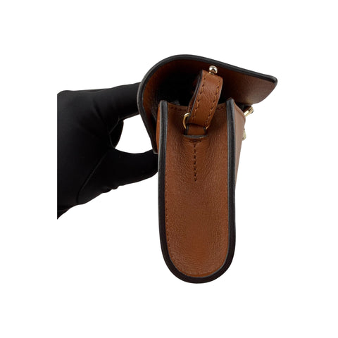 Chloé Shoulder Bag Small Faye Brown Calfskin Leather