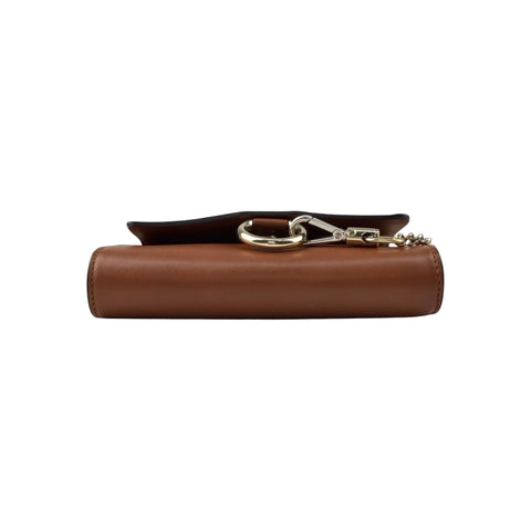 Chloé Shoulder Bag Small Faye Brown Calfskin Leather