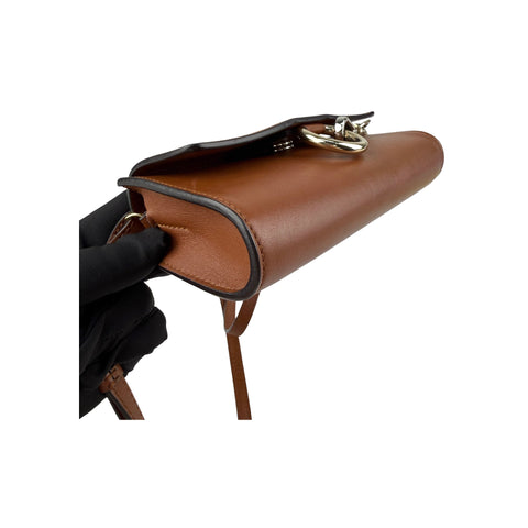 Chloé Shoulder Bag Small Faye Brown Calfskin Leather