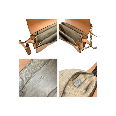 Chloé Shoulder Bag Small Faye Brown Calfskin Leather