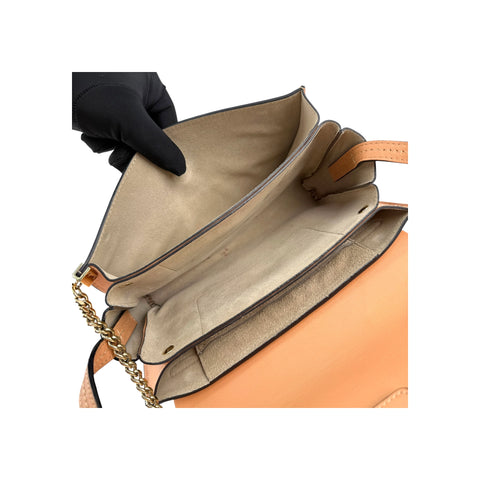 Chloé Shoulder Bag Small Faye Brown Calfskin Leather