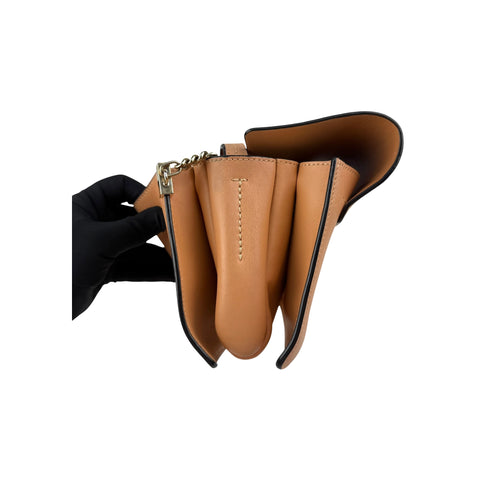 Chloé Shoulder Bag Small Faye Brown Calfskin Leather