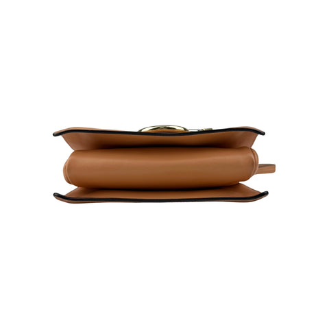 Chloé Shoulder Bag Small Faye Brown Calfskin Leather
