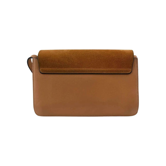 Chloé Shoulder Bag Small Faye Brown Calfskin Leather