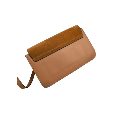Chloé Shoulder Bag Small Faye Brown Calfskin Leather