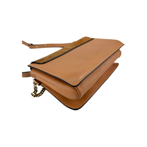 Chloé Shoulder Bag Small Faye Brown Calfskin Leather