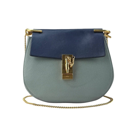Chloe Two Tone Leather Large Drew Shoulder Bag