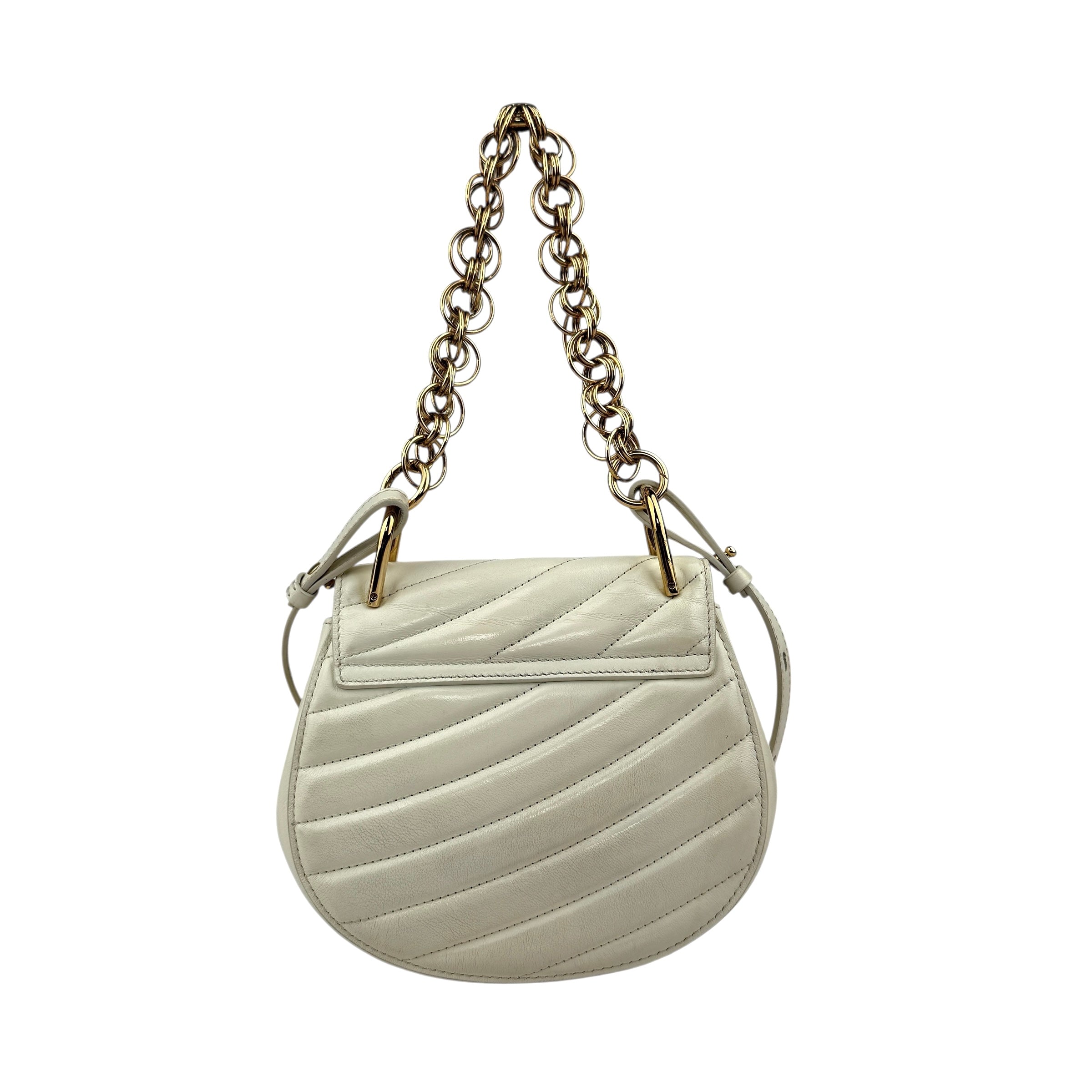 chloe drew bijou quilted shoulder bag back