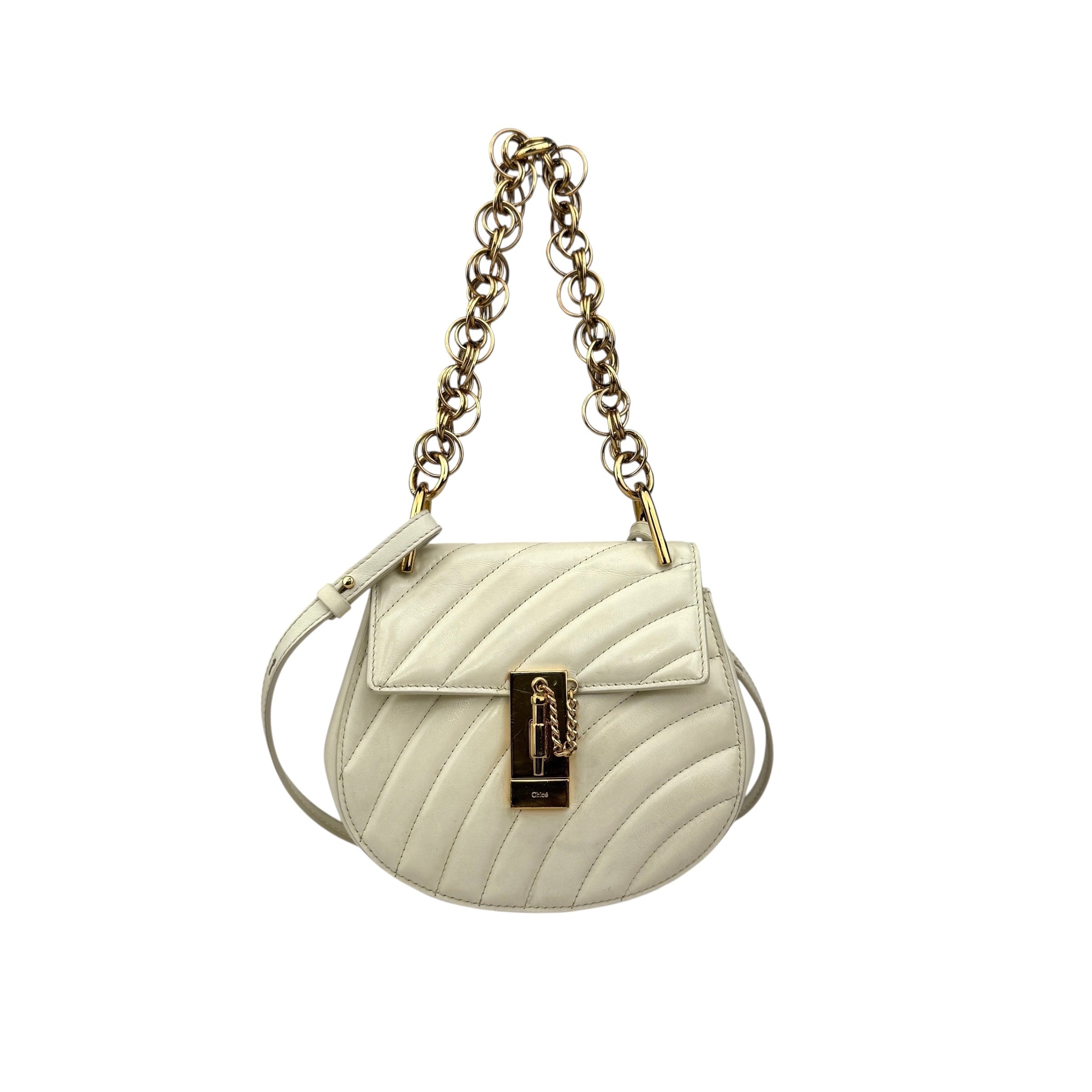 chloe drew bijou quilted shoulder bag front
