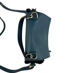 chloe leather faye shoulder bag blue top