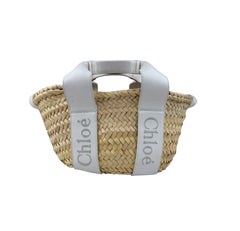 chloe sense raffia tote bag back