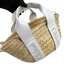 chloe sense raffia tote bag left back 45