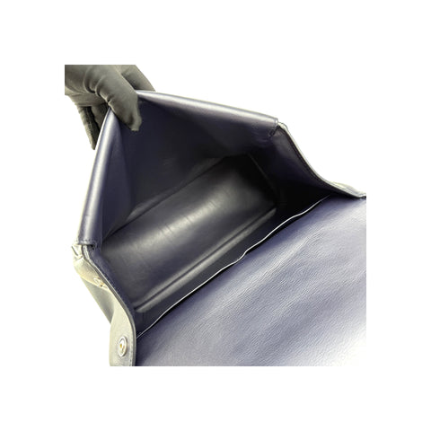 Christian Dior Blue/Silver Calfskin Leather Be Dior Flap Bag