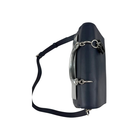 Christian Dior Blue/Silver Calfskin Leather Be Dior Flap Bag