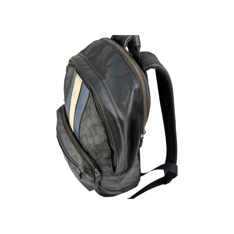 Coach Men's Black West Backpack With Varsity Stripe