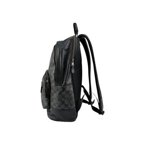 Coach Men's Black West Backpack With Varsity Stripe