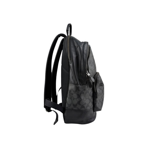 Coach Men's Black West Backpack With Varsity Stripe