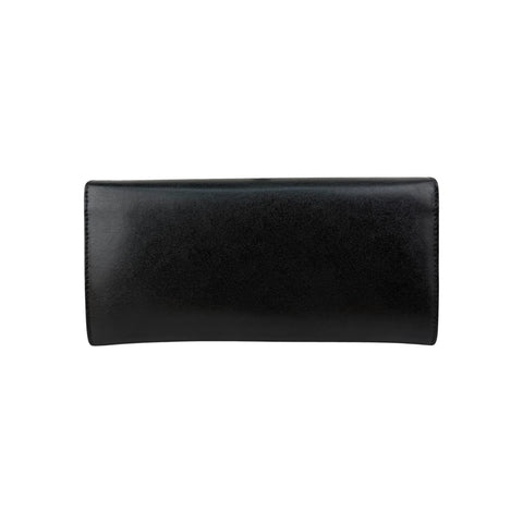 Fendi Black Leather Metallic Monster Eyes Bugs Zip Around Wallet