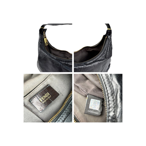 Fendi Leather Unzipped Hobo