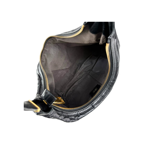Fendi Leather Unzipped Hobo