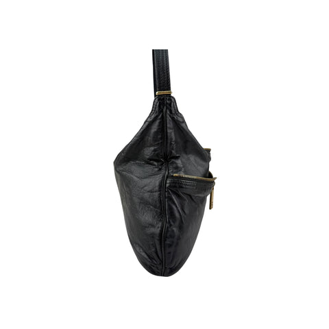 Fendi Leather Unzipped Hobo