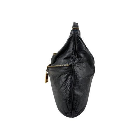 Fendi Leather Unzipped Hobo