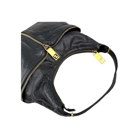 Fendi Leather Unzipped Hobo