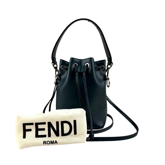 Fendi Mon Trésor Green Leather Bucket Bag