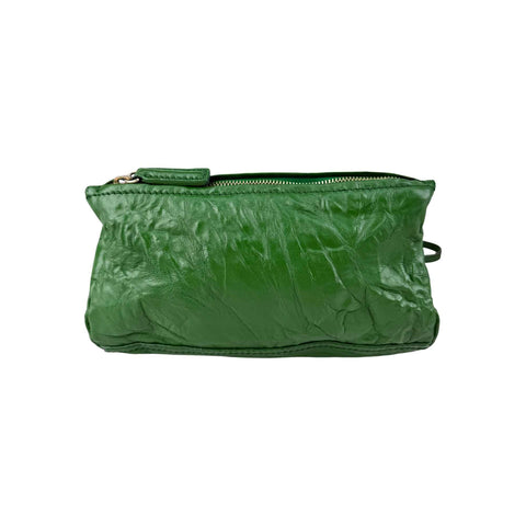 Givenchy Green Wrinkled Sheepskin Leather Mini Pandora Bag