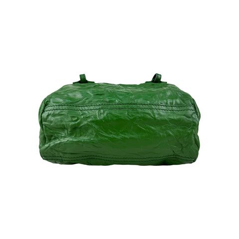 Givenchy Green Wrinkled Sheepskin Leather Mini Pandora Bag