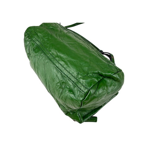 Givenchy Green Wrinkled Sheepskin Leather Mini Pandora Bag