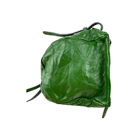 Givenchy Green Wrinkled Sheepskin Leather Mini Pandora Bag