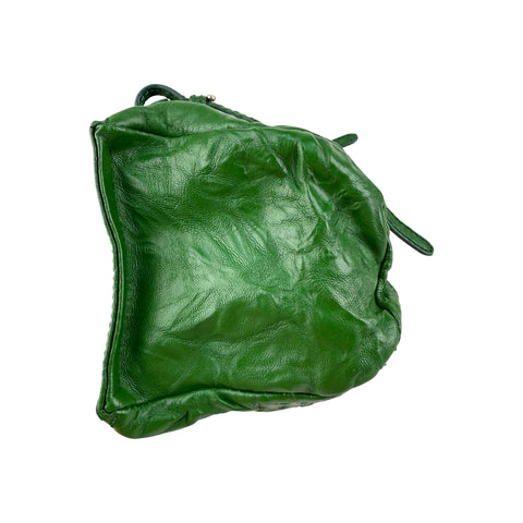 Givenchy Green Wrinkled Sheepskin Leather Mini Pandora Bag