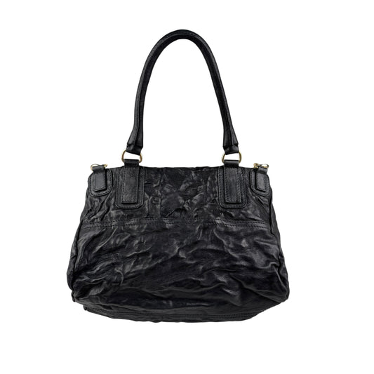 givenchy black sheepskin leather medium pepe pandora bag back