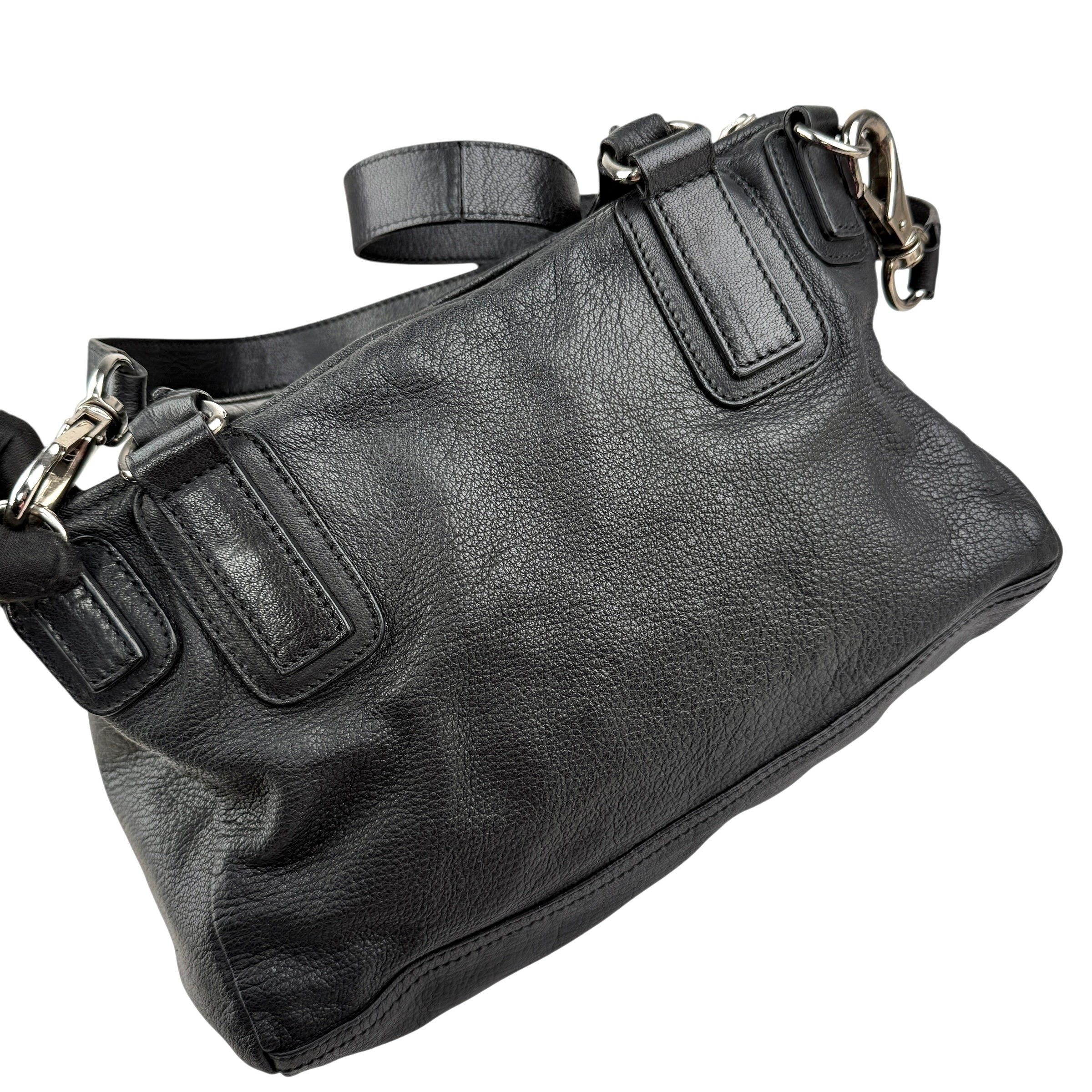 givenchy pandora leather handbag black left back 45
