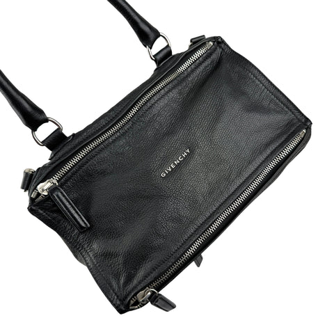 givenchy pandora leather handbag black left front 45