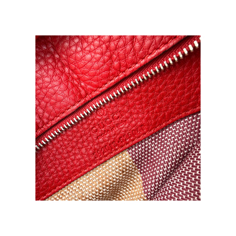 Gucci Bamboo Daily Handbag in Red Leather