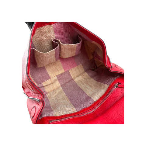 Gucci Bamboo Daily Handbag in Red Leather