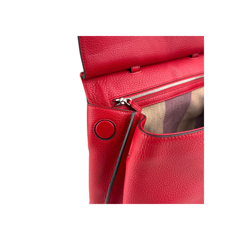 Gucci Bamboo Daily Handbag in Red Leather
