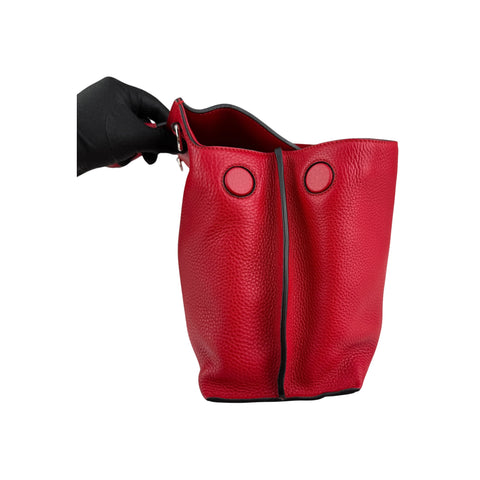 Gucci Bamboo Daily Handbag in Red Leather