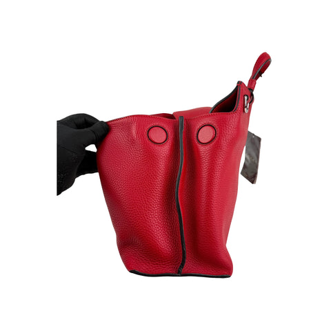 Gucci Bamboo Daily Handbag in Red Leather