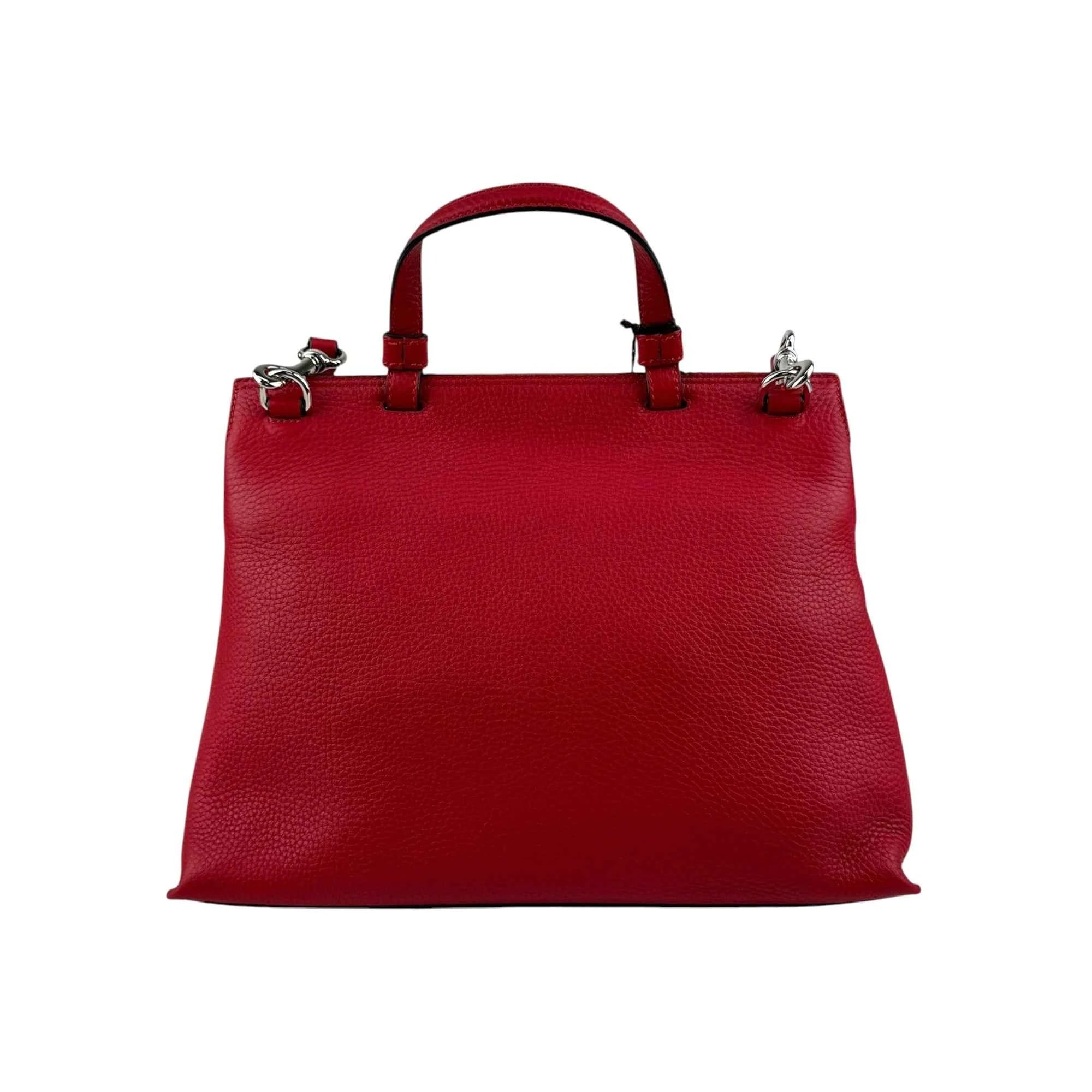 Gucci Bamboo Daily Handbag in Red Leather
