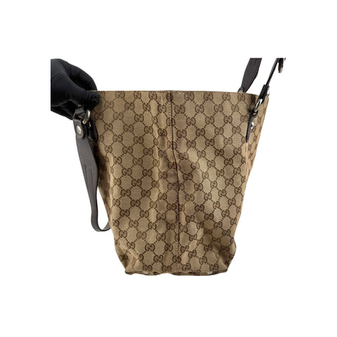 Gucci Beige/Brown GG Canvas Icon Bit Tote Bag
