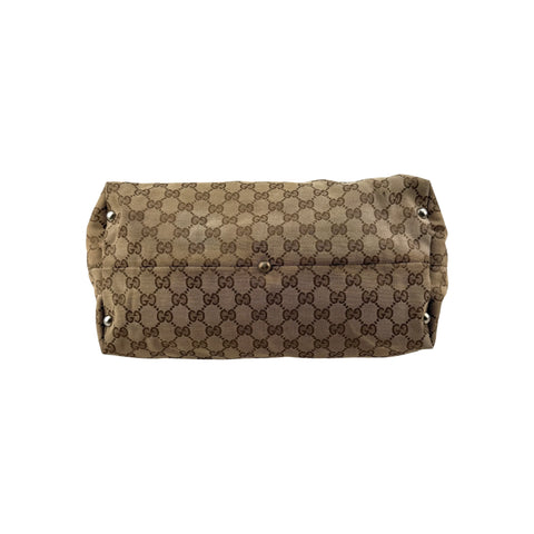 Gucci Beige/Brown GG Canvas Icon Bit Tote Bag