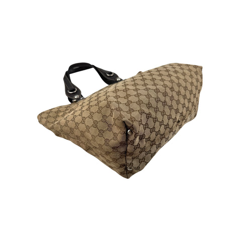 Gucci Beige/Brown GG Canvas Icon Bit Tote Bag