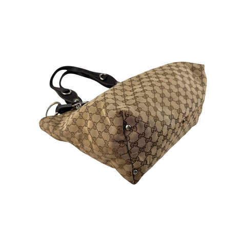 Gucci Beige/Brown GG Canvas Icon Bit Tote Bag