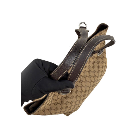 Gucci Beige/Brown GG Canvas Icon Bit Tote Bag