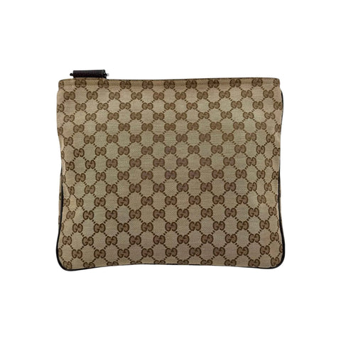 Gucci Beige/Brown GG Canvas Web Messenger Bag
