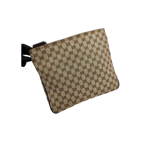 Gucci Beige/Brown GG Canvas Web Messenger Bag