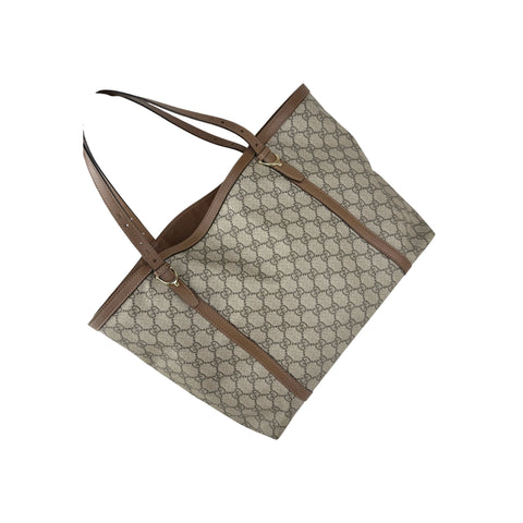 Gucci Beige/Brown GG Supreme Canvas and Leather Nice Tote